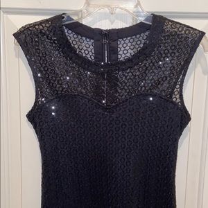Express sequin black mini dress
